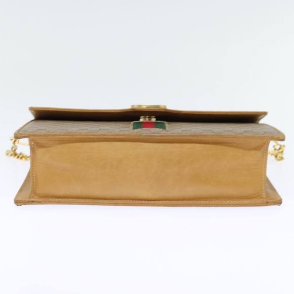 GUCCI Micro GG Supreme Chain Web Sherry Line Shoulder Bag PVC Beige Auth yk12014 - Picture 5 of 16
